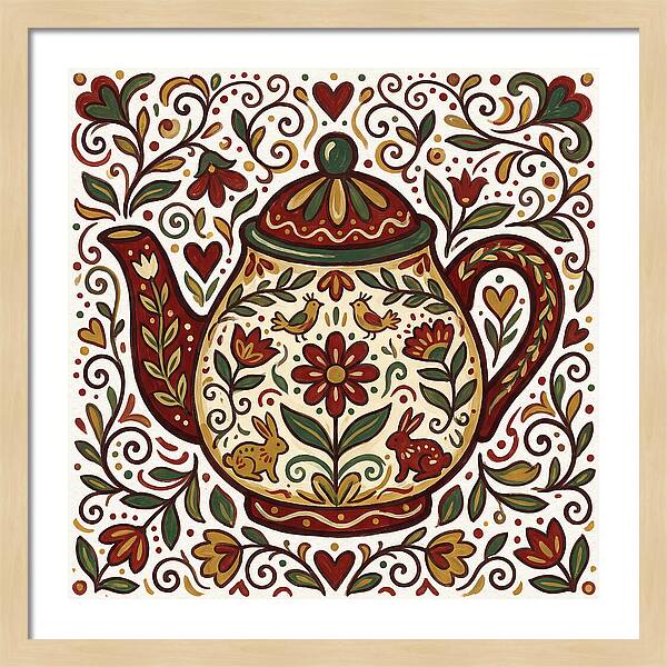 Folk Art Teapot