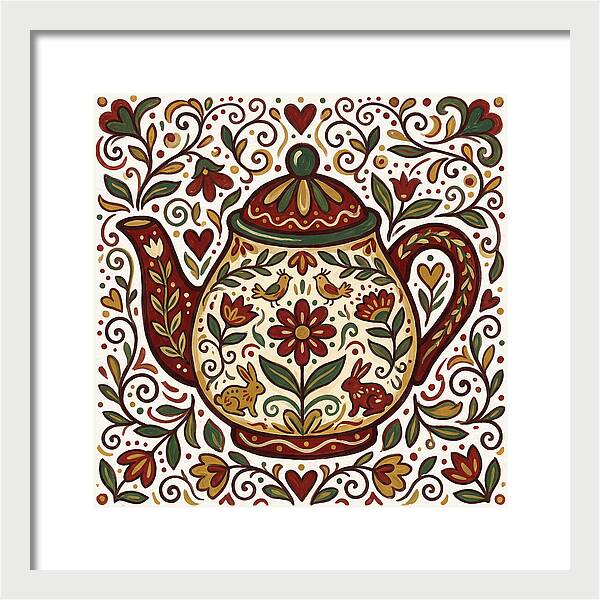 Folk Art Teapot
