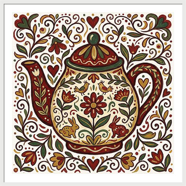 Folk Art Teapot