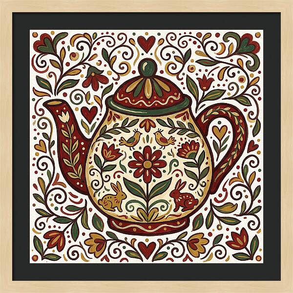 Folk Art Teapot