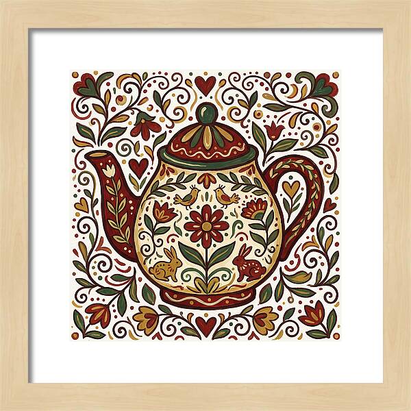 Folk Art Teapot