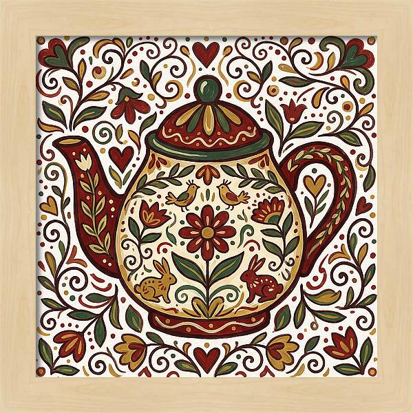 Folk Art Teapot
