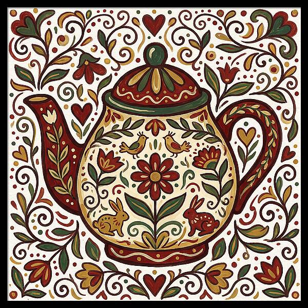 Folk Art Teapot