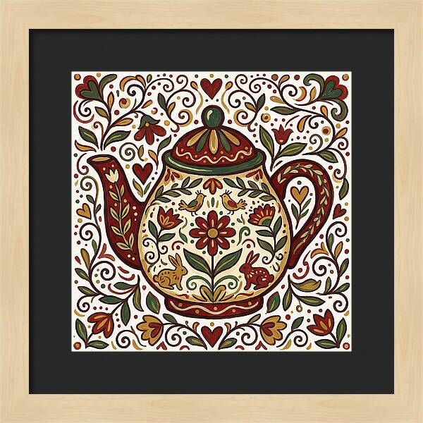 Folk Art Teapot