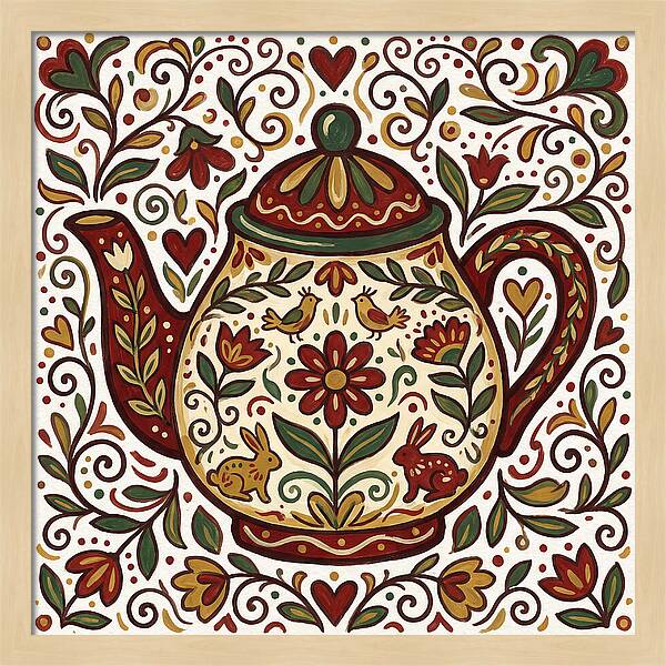 Folk Art Teapot