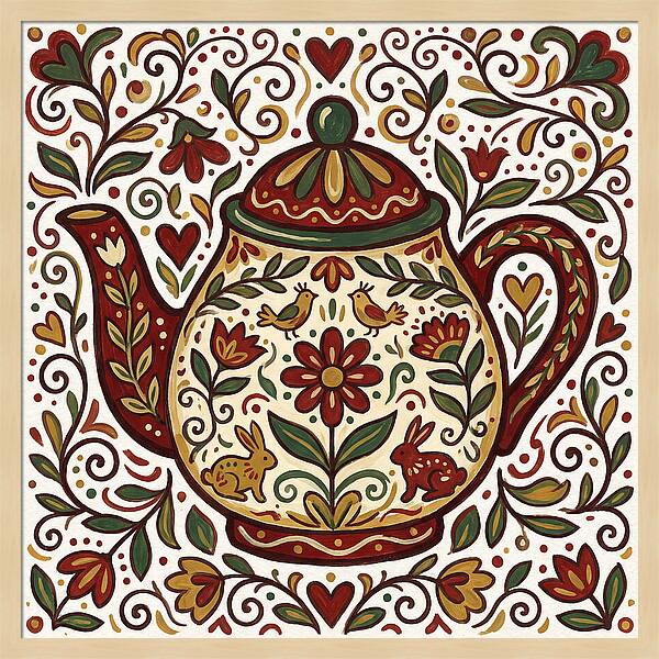 Folk Art Teapot