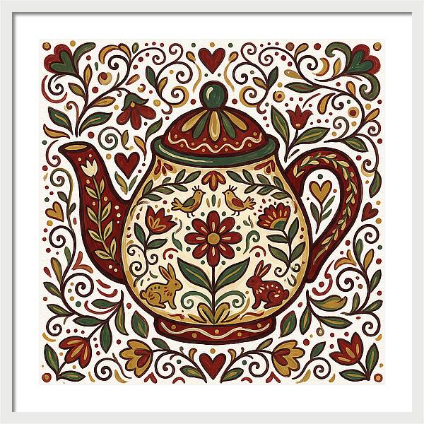 Folk Art Teapot