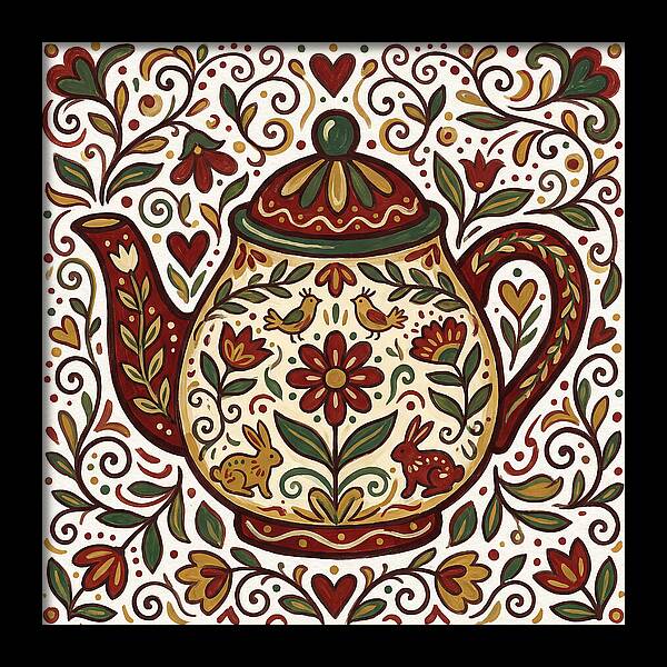 Folk Art Teapot