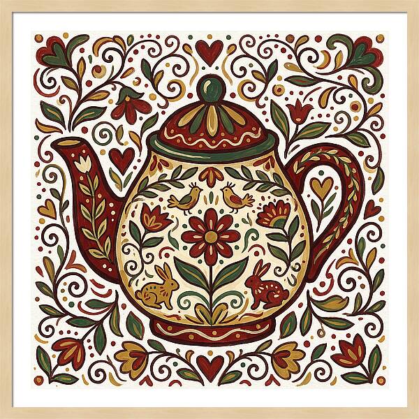 Folk Art Teapot
