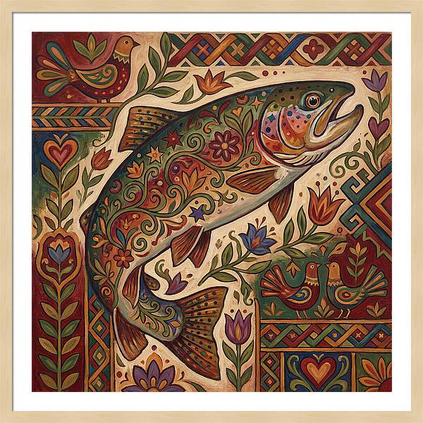 Folk Art Trout