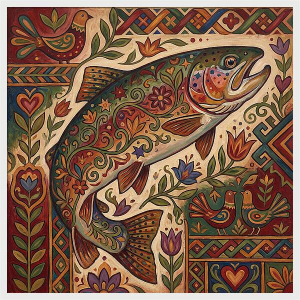 Folk Art Trout