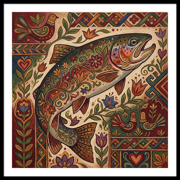 Folk Art Trout
