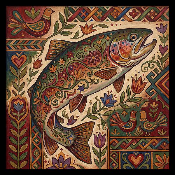 Folk Art Trout