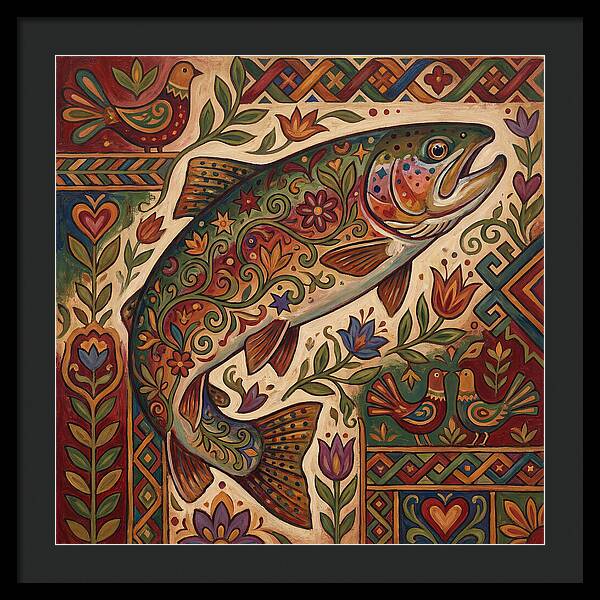 Folk Art Trout