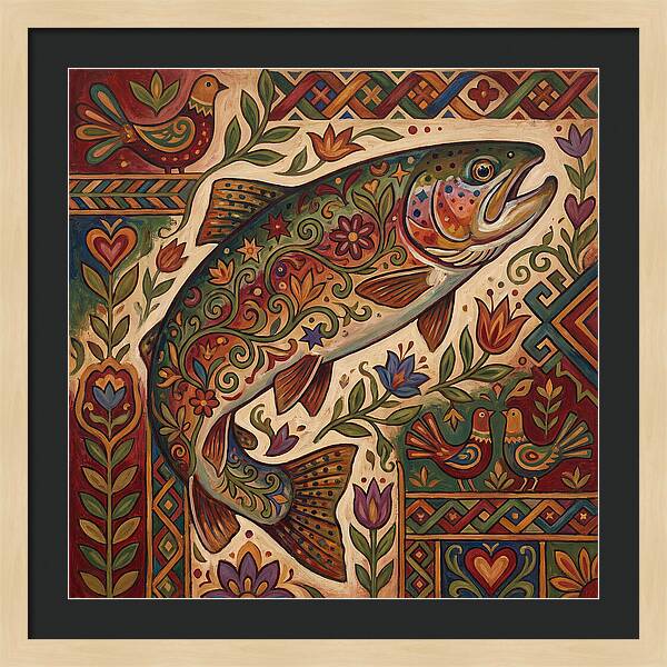 Folk Art Trout