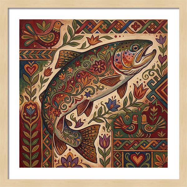 Folk Art Trout
