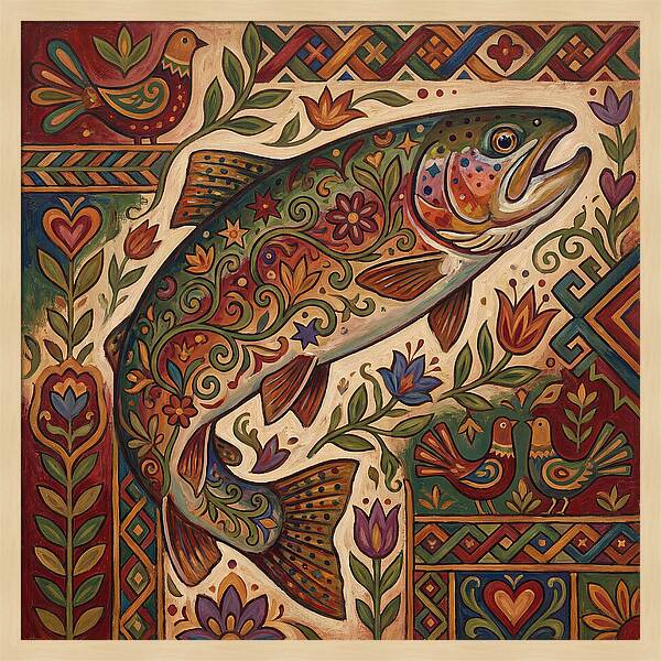 Folk Art Trout