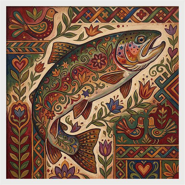 Folk Art Trout