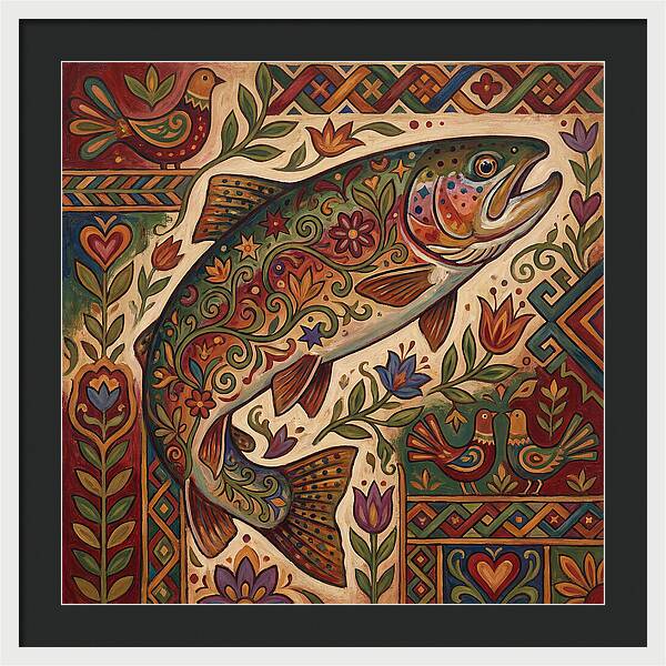 Folk Art Trout