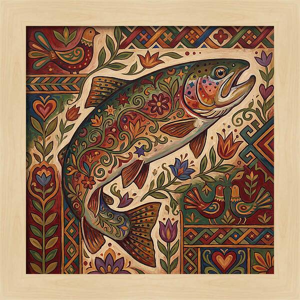 Folk Art Trout