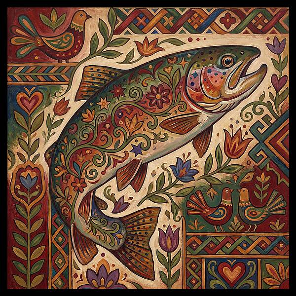 Folk Art Trout