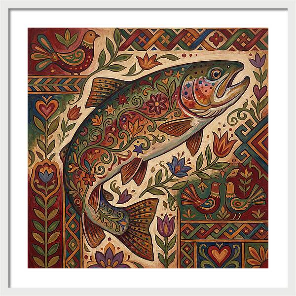 Folk Art Trout