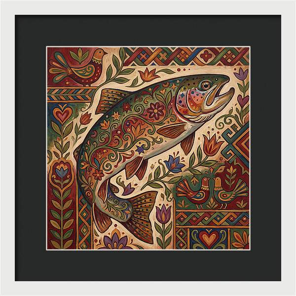 Folk Art Trout
