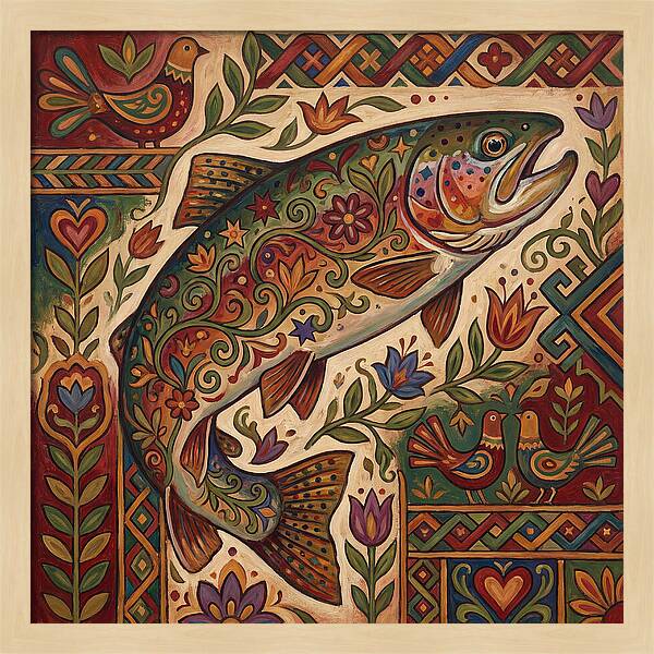 Folk Art Trout
