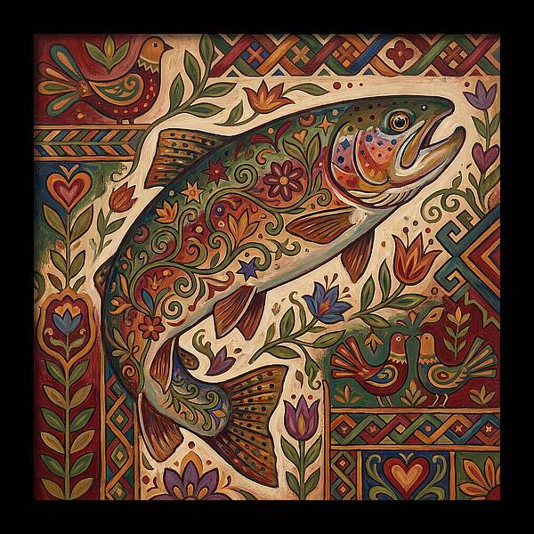 Folk Art Trout