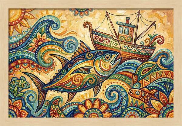 Folk Art Tuna Adventure