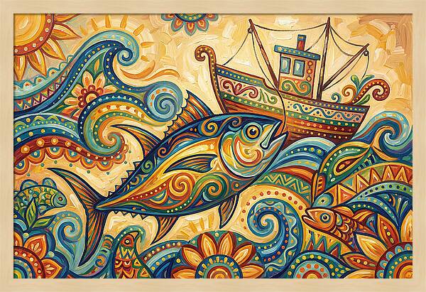 Folk Art Tuna Adventure