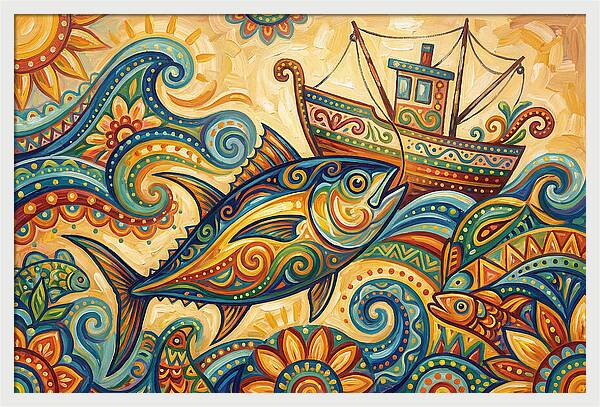 Folk Art Tuna Adventure