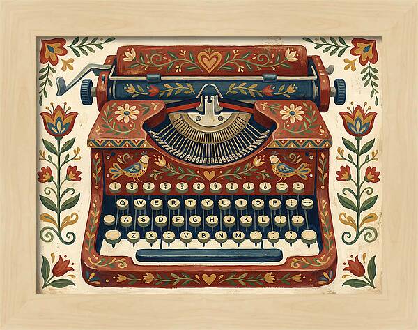 Folk Art Typewriter
