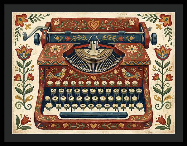 Folk Art Typewriter