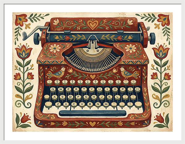 Folk Art Typewriter