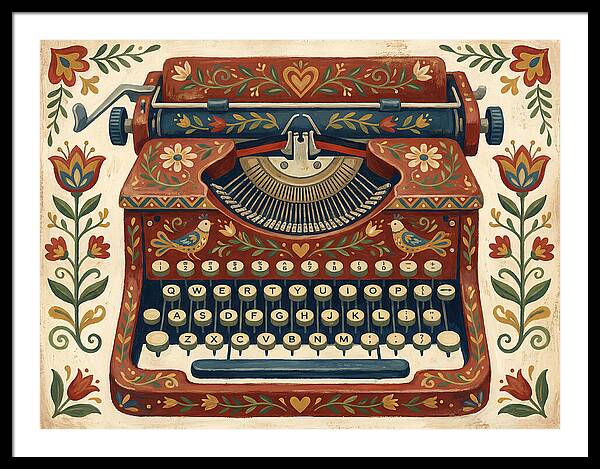 Folk Art Typewriter