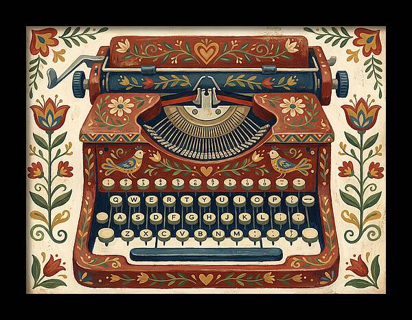 Folk Art Typewriter