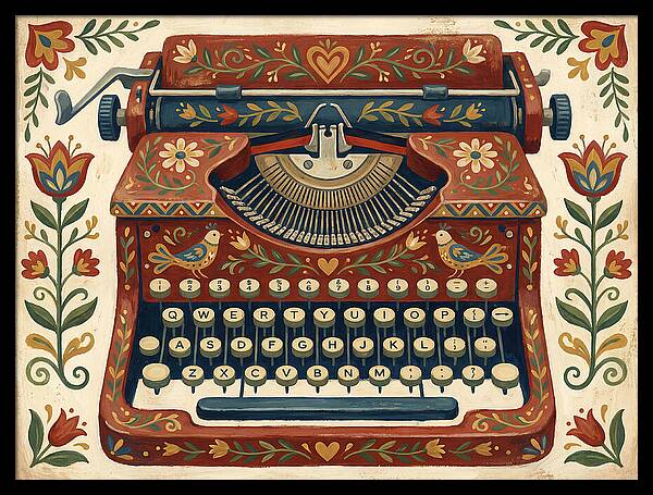 Folk Art Typewriter