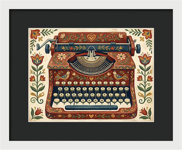 Folk Art Typewriter