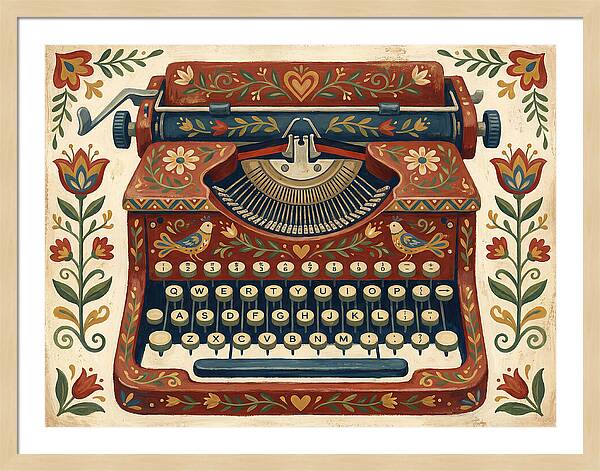 Folk Art Typewriter