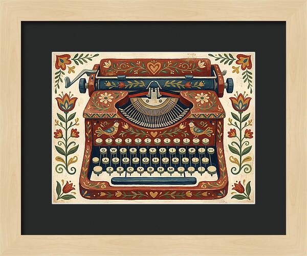 Folk Art Typewriter