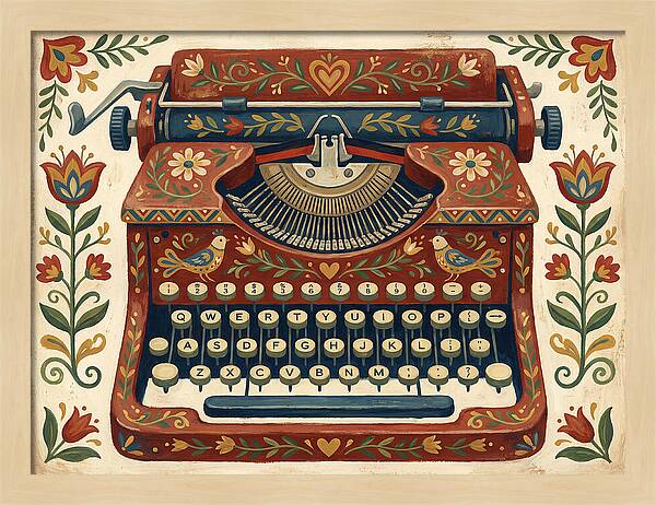 Folk Art Typewriter