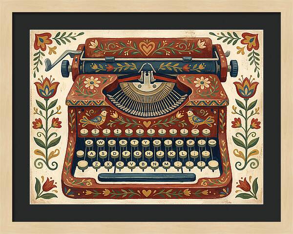 Folk Art Typewriter