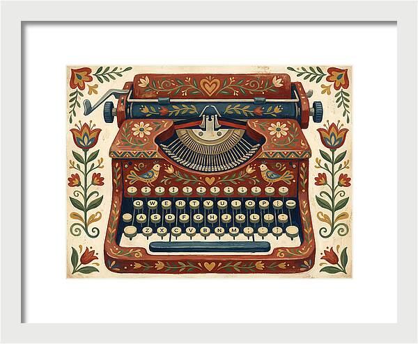 Folk Art Typewriter