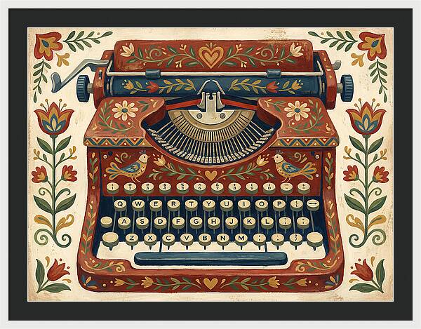 Folk Art Typewriter