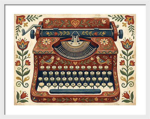 Folk Art Typewriter