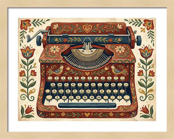 Folk Art Typewriter