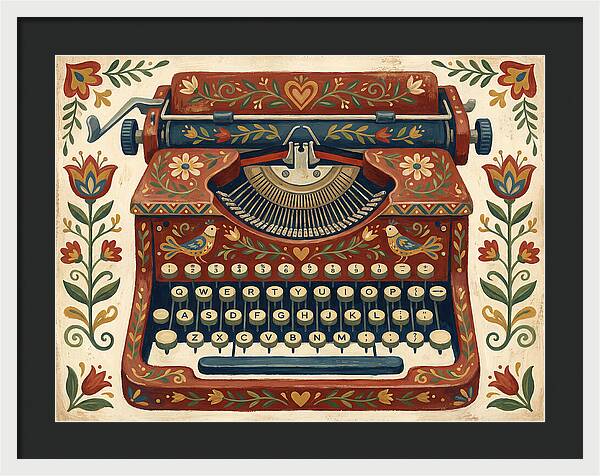 Folk Art Typewriter