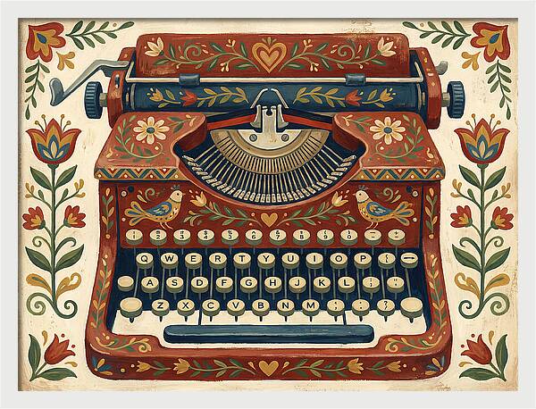 Folk Art Typewriter