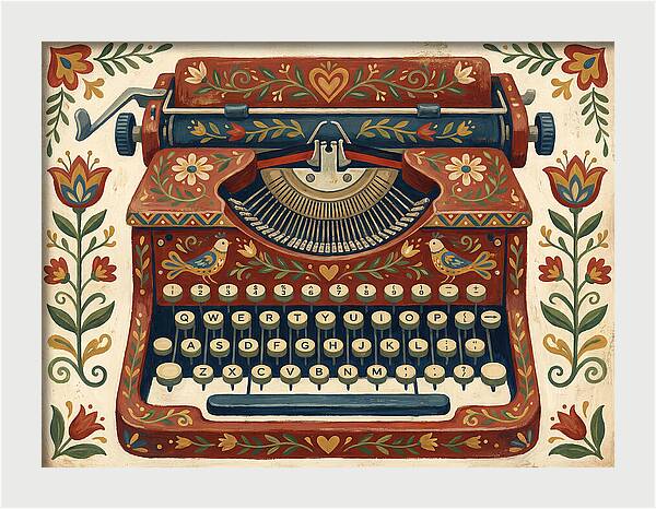 Folk Art Typewriter